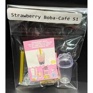 MGA Mini-Verse *Make It Mini Cafe Series 1* Strawberry Boba READ